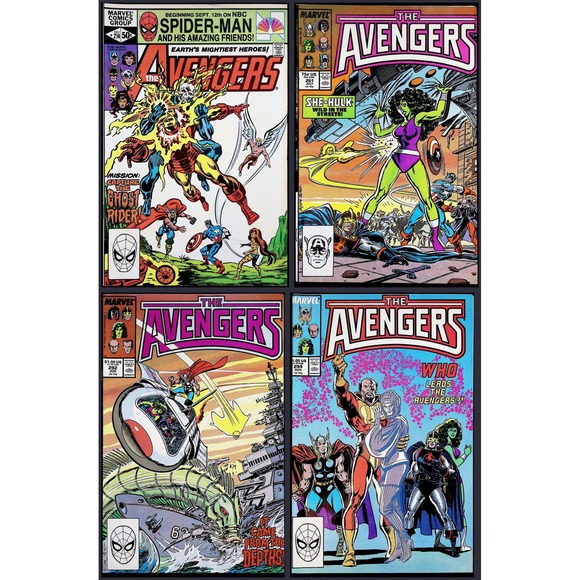 Marvel Comics Other - Marvel 4x Comic Lot The Avengers 214 281 292 294 Spider-Man Ghost Rider She-Hulk